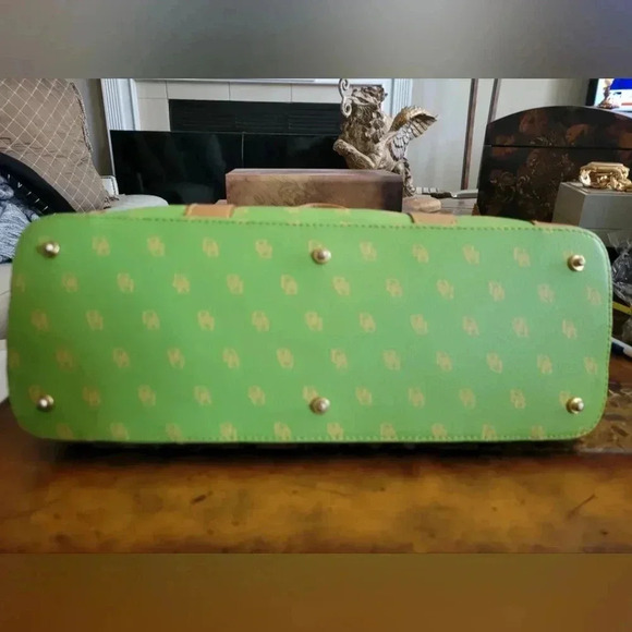 Dooney & Bourke Green Tote Bag, eye glass case, ID HOLDER, wristlet - Picture 5 of 16